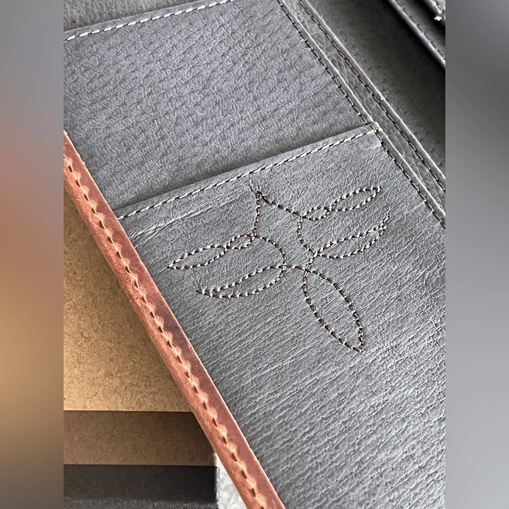 Justin Boots Chestnut Leather Rodeo Wallet with Serape J